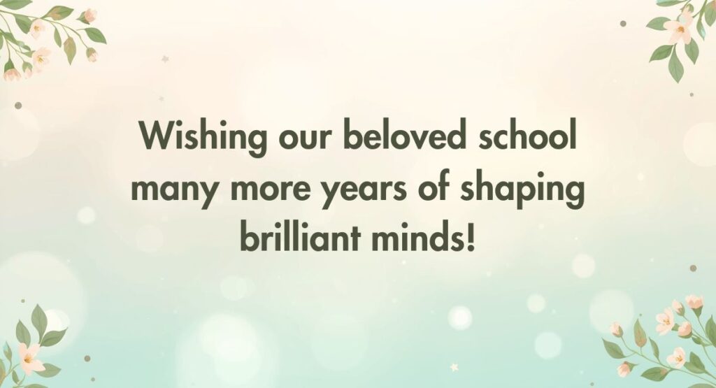 Heartfelt Wishes For School Anniversary