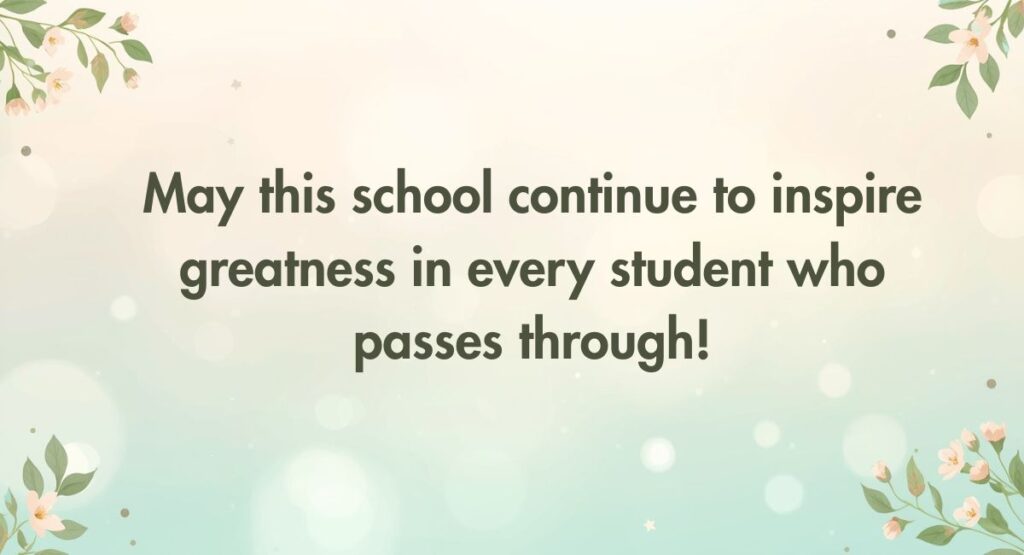 Inspirational Wishes For School Anniversary