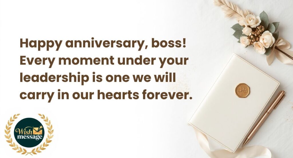 Memorable Anniversary Wishes for Boss
