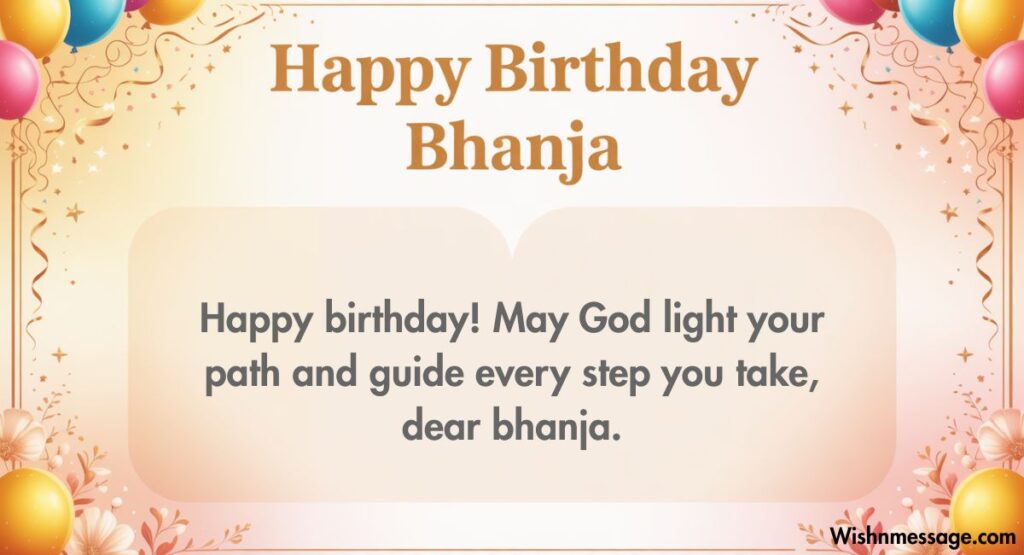 Religious and Blessing Birthday Wishes for Bhanja