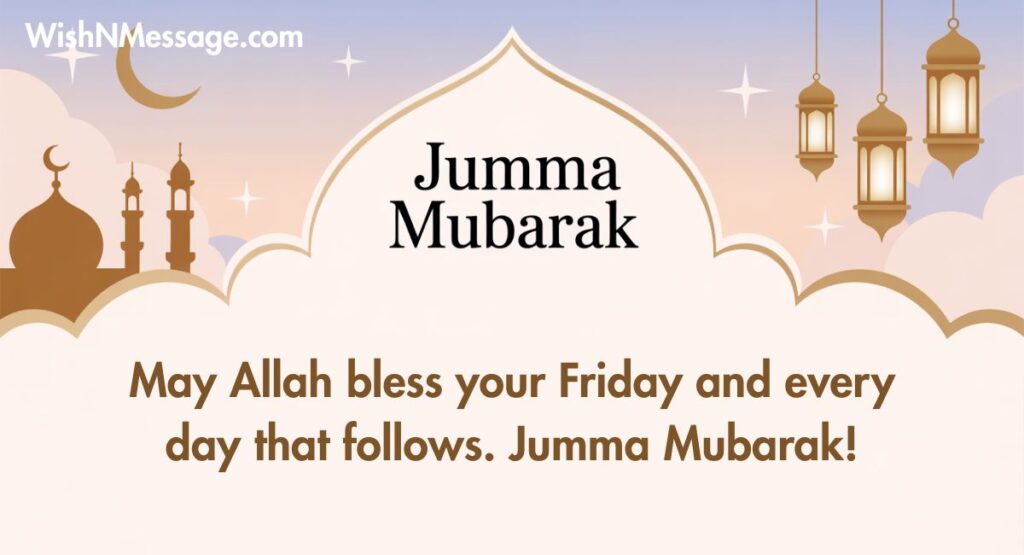 Short & Sweet Jumma Mubarak Statuses