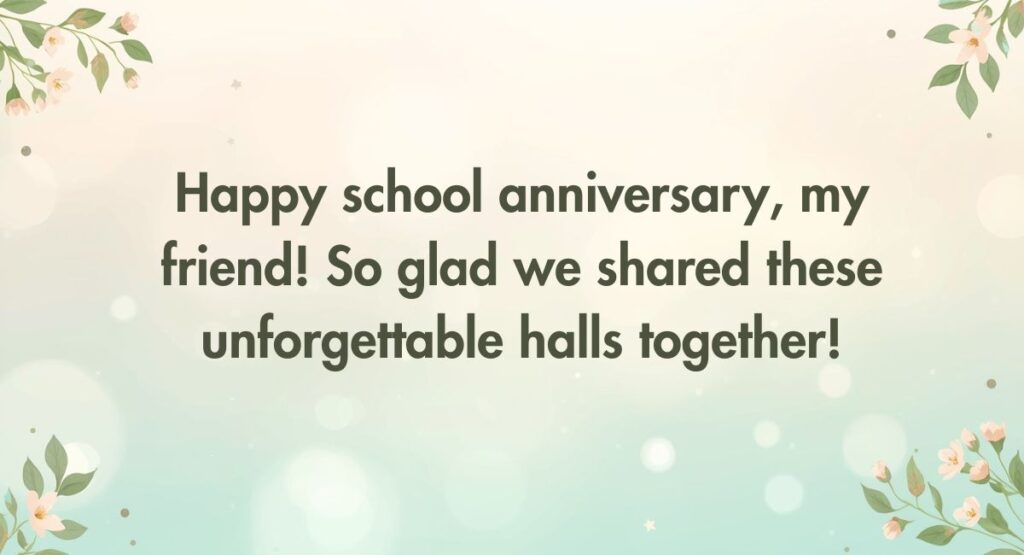 Wishes For School Anniversary To Friend