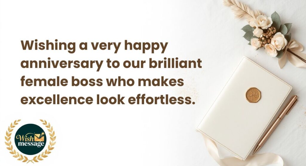 Work Anniversary Wishes for a Female Boss