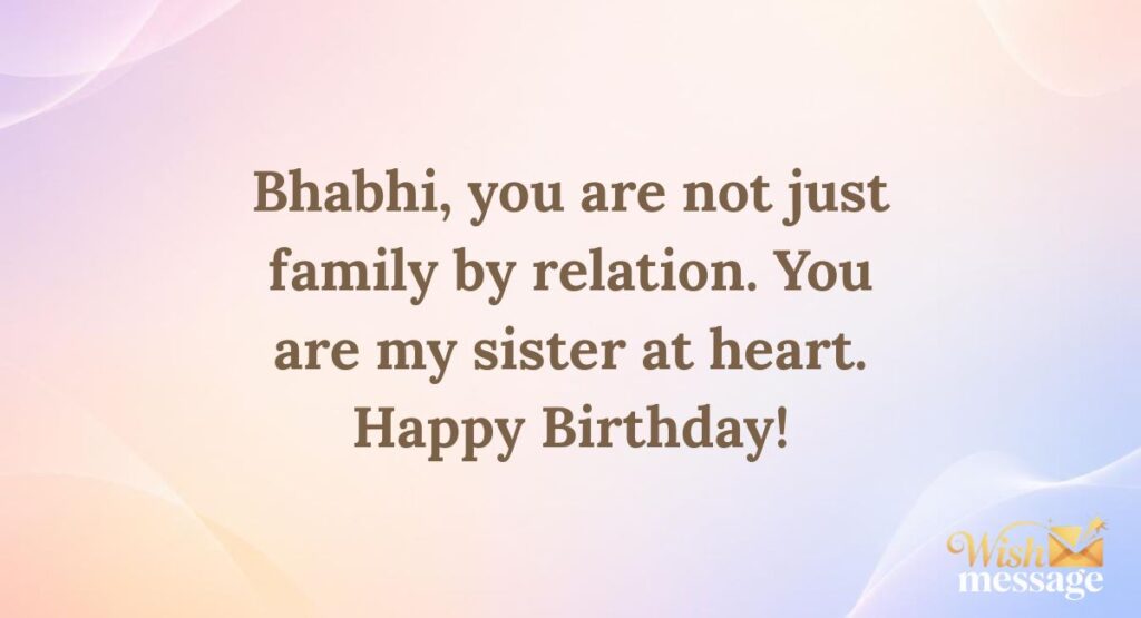 Birthday Wishes for Bhabhi from Nanad (Special Bond Section)