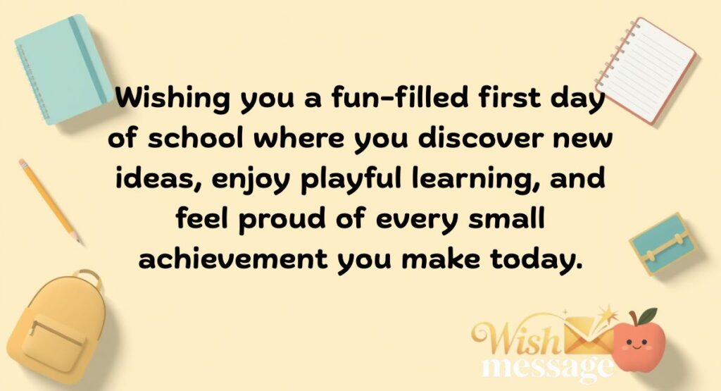 First Day of School Wishes for Kids