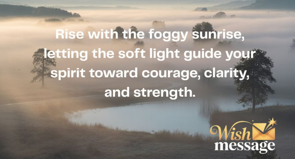 Foggy Sunrise Captions For Morning Motivation