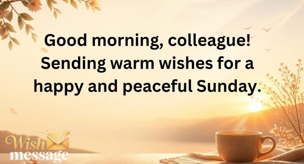 Good Morning and Happy Sunday Messages for Colleagues