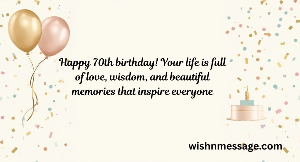 Heartfelt 70th Birthday Wishes