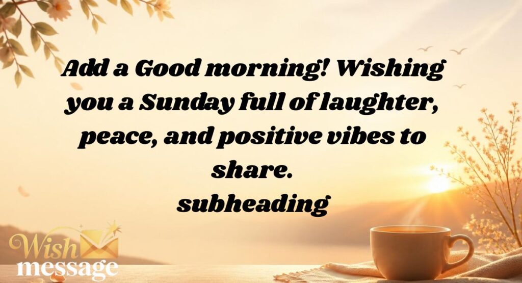 Sunday Good Morning Messages for Her