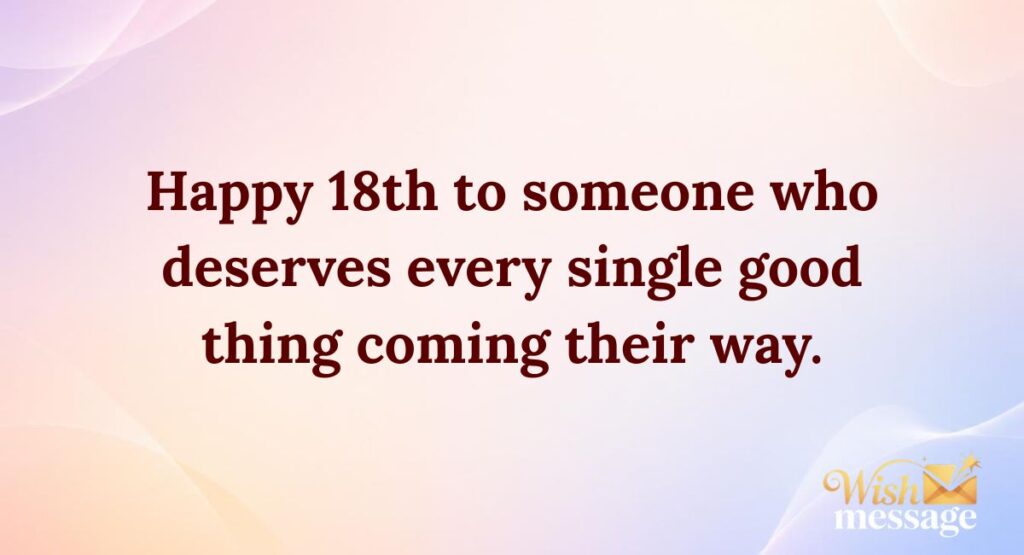 Happy 18th Birthday Wishes
