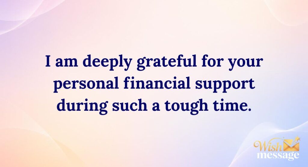 Thank You Messages for Financial Help