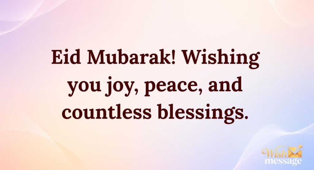 Eid Mubarak Wishes in English