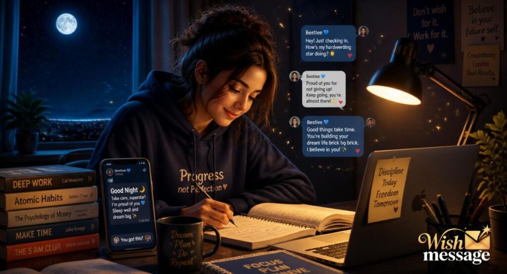 Good Night Messages for Friends Who Study Late