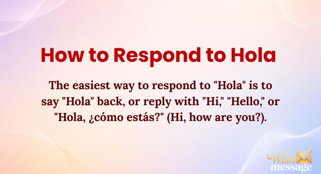 How to Respond to Hola (Quick Answer)