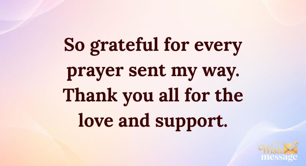 Thank You For Praying For Me Messages for Social Media
