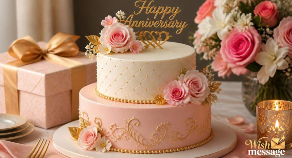 Anniversary Wishes with Cake/Gift