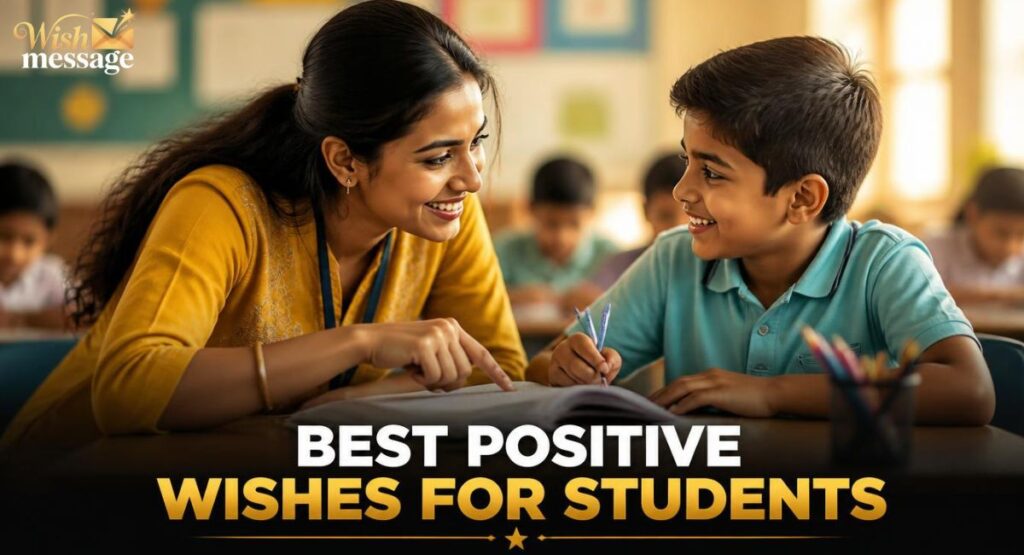 Teacher sharing heartfelt and motivational wishes with a student in classroom
