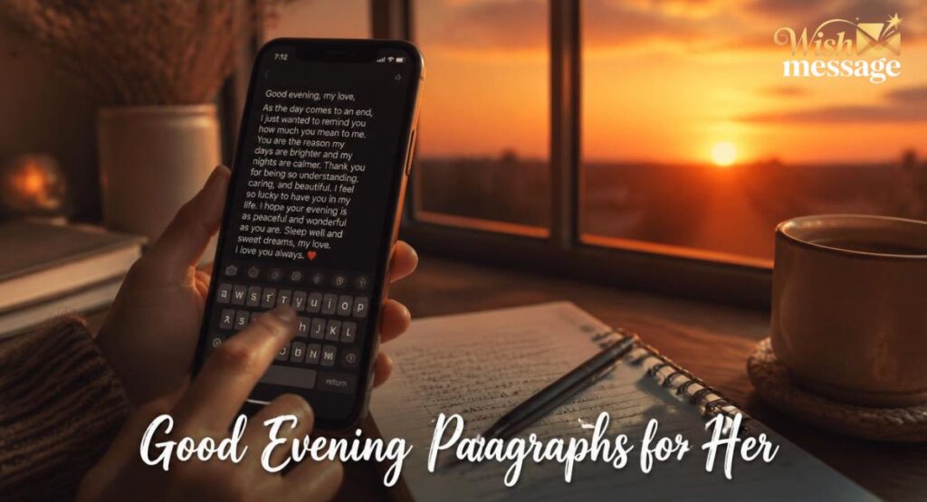Good Evening Paragraphs for Her (Long Messages)